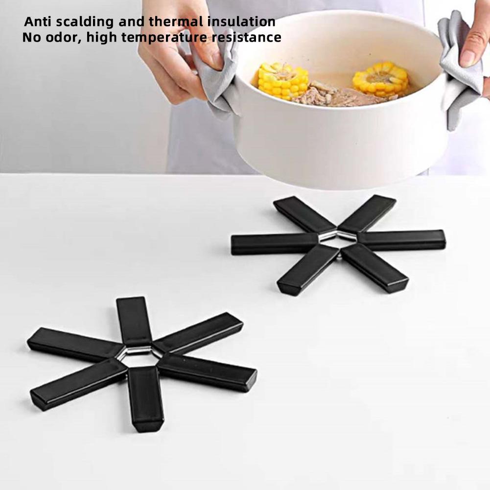 Foldable Heat Pot Holders Reusable Dinning Table Mat For Living Room Kitchen