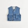 Mark Jenny Boys and Girls Multifunctional Pocket Denim Vest Children's Top 2026 Spring New Style 250066