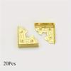 20Pcs Antique Furniture Accessories Metal Corner Protector Metal Crafts Jewelry Box Edge Safety Guard Cover Wooden Box Decorative Corner Protector