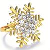 6pcs/pack Metal Snowflakes Shape Napkin Rings Silver Gold Towel Ring Fashion Napkin Holder  Wedding