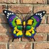 Rustproof Metal Wall Art Butterfly Decor for Garden Yard Patio, Large Iron Patio Decorations Hanging Sculpture, Outdoor Fence Farmhouse Decorative