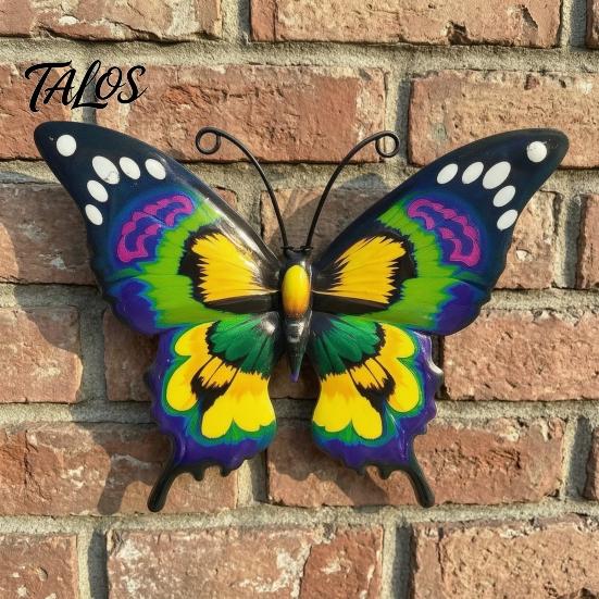 Rustproof Metal Wall Art Butterfly Decor for Garden Yard Patio, Large Iron Patio Decorations Hanging Sculpture, Outdoor Fence Farmhouse Decorative