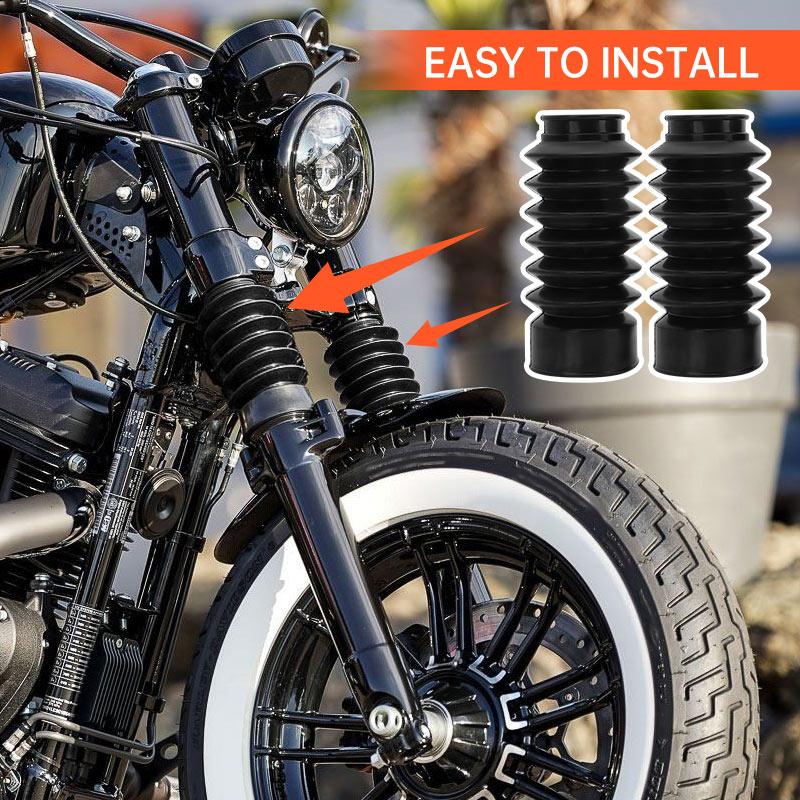 Motorcycle 47mm Front Fork Guard Cover Protector Gaiter Gators Boots Rubber Accessories For Harley Sportster X48 FXST FXWG