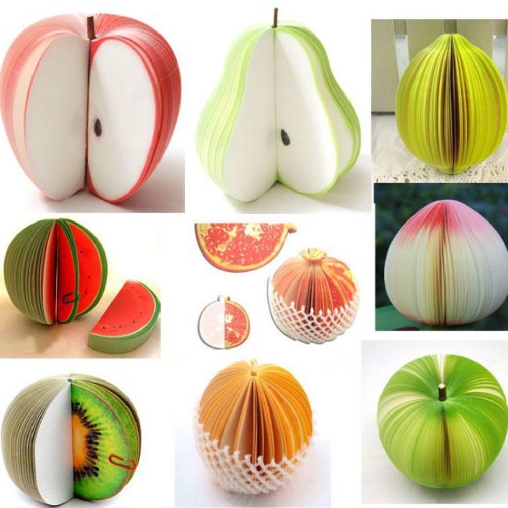 Multifunctional Non-sticky Note Paper Tearable Fruit Shape Memo Pad Stationery Paper Writing Paper School Office