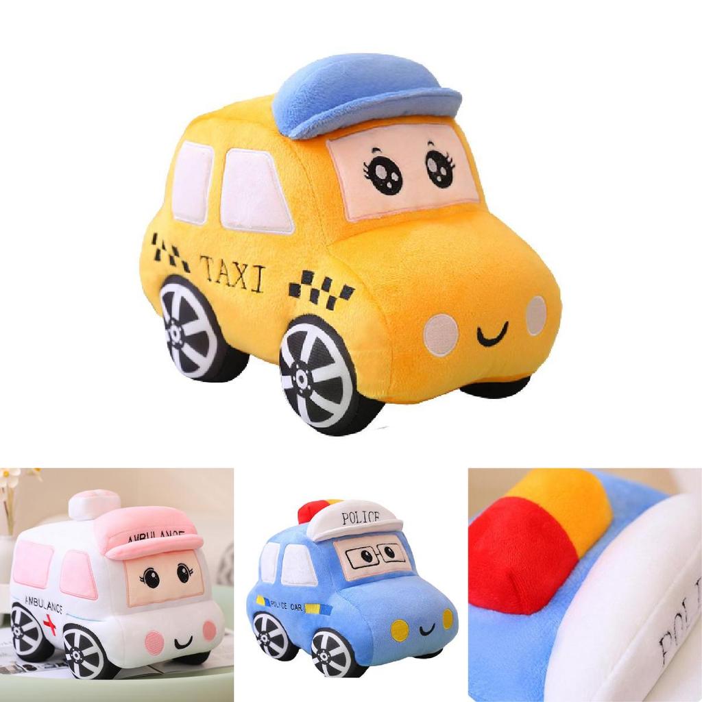 Jouet Peluche Voiture Dessin Animé - Cadeau Parfait Pour les Garçons le Jour des Enfants