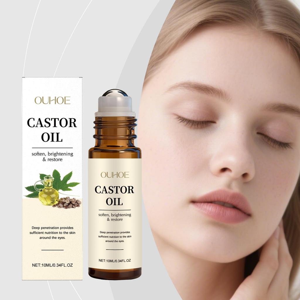 OUHOE Roll-on z olejkiem eterycznym pod oczy - Nawilża i odżywia skórę wokół oczu, Redukuje cienie pod oczami, Rozjaśnia i ujędrnia okolicę oczu, Odpowiedni dla oczu, 10ml