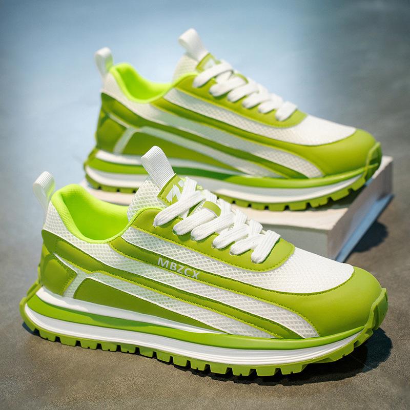 New ModelMen'S Shoes, Summer Mesh Breathable, Trendy Versatile Sports Casual Shoes, Men'S Thick-Soled Popular Dad Shoes