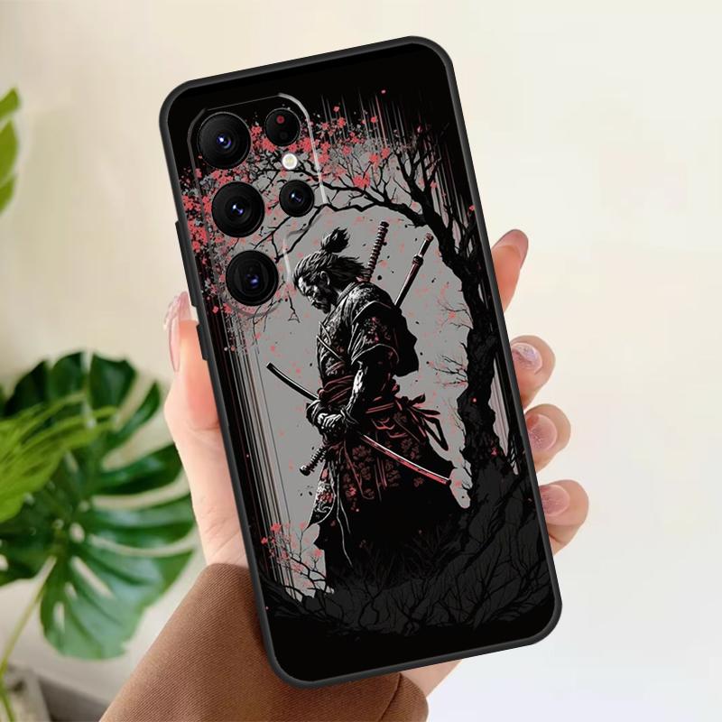 Japan Ninja Samurai Red Sun Soft Case For Samsung Galaxy S21 S22 S23 S24 S25 Ultra S9 S10 Plus S20 FE S24 FE Phone Cover