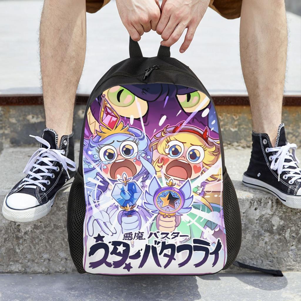 1PC Backpack Star Vs The Forces of Evil Daypack Funny Adventure Time Light for School Large Capacity Rucksack