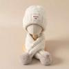 Warm Plush Kids Hat Scarf Set Knitted Baby Beanie Hat Gifts Pom Pom Scarf  Kids Winter Wear