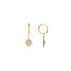 Earrings - LUXENTER - Daoni - Turquoise - 18-karat Gold - Hypoallergenic Steel
