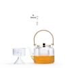Nanshan Chinese Beam Handle Glass Tea Pot & Electric Ceramic Stove Set