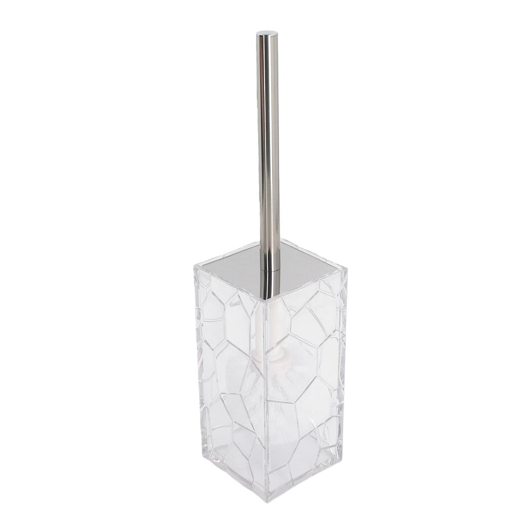 Bathroom Accessories Set Soap Dispenser Soap Dish Toothbrush Holder Cup Toilet Brush and Holder Transparent White