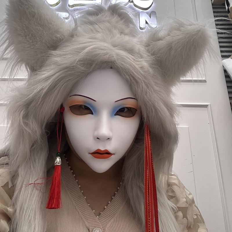 Soul Crop Full Face Mask Nightclub Bar Cos Party Hanfu Dress Up Road Chinese Mechanical Ancient Style Mask Men and Women