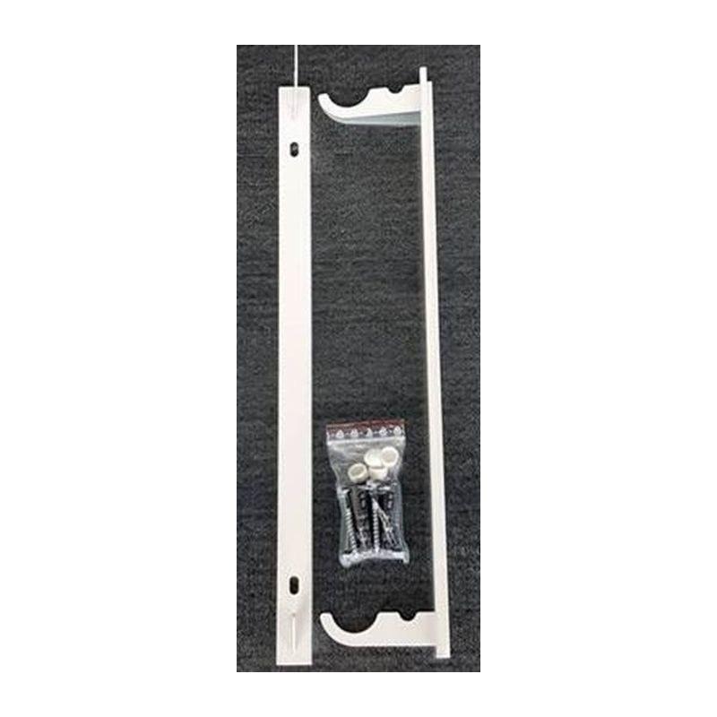 A set of brackets in the form of a strip for an aluminum radiator with a suspension spacing of