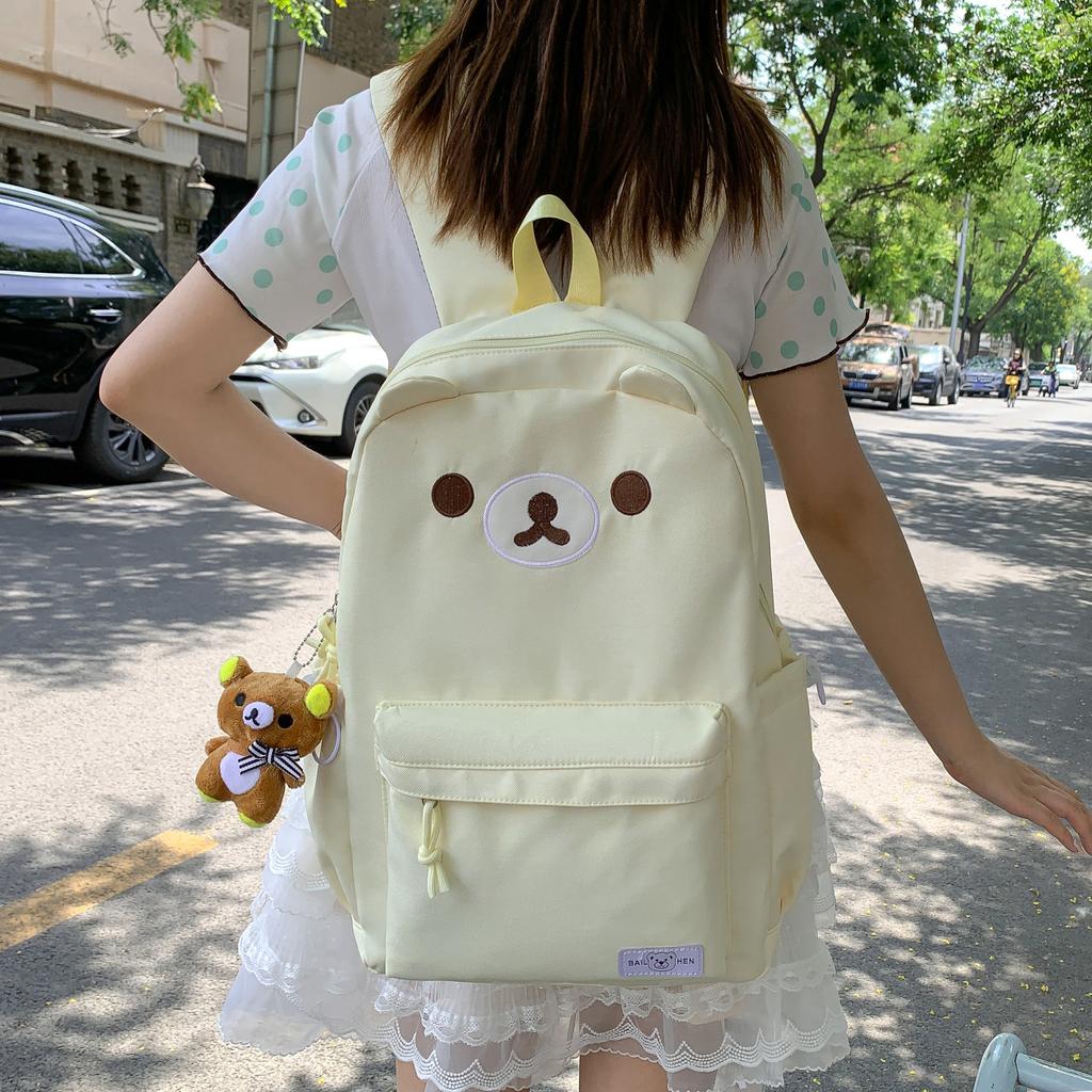 Schoolbag Japanese Harajuku Ins High-value Cartoon Cute Schoolbag Women's New Trendy Korean Version Large-capacity Student Backpack