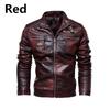Motorcycle Style Winter Autumn Men High Quality Plus Velvet Thickening Warm Leather Jacket Male Business Fashion Coat Casual PU Leather Jacket