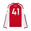 adidas Arsenal 26/27 Home Declan Rice 41 Dry Fit Long Sleeve Football Jersey Fan Version Men Jersey KB9950-41