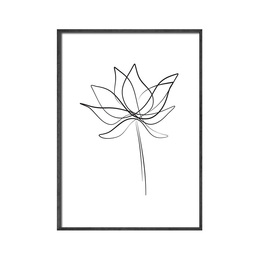 Meditierende Buddha Linie Leinwand Malerei Poster Minimalistischen Zen Eine Linie Zeichnung Namaste Zitat Yoga Wand Kunst Wohnkultur