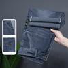 Men's Straight Casual Denim Shorts Simple Solid Color Slim Jeans Comfortable Breathable Short Pants Summer