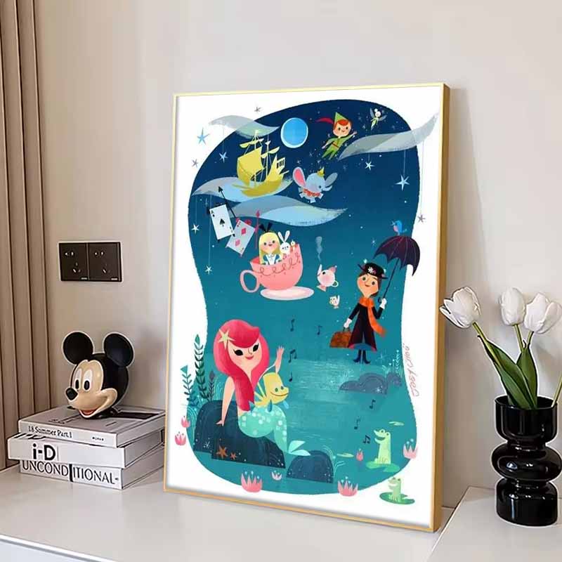 Disney Diamond Painting Collection of Disney Classics Modern Illustration Art Cartoon Diamond Painting Full Diamond Cross Stitch DIY Gifts Home Decor