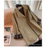 2025 Autumn Women's Petite British Style Short Trench Coat with Stand-Up Collar
