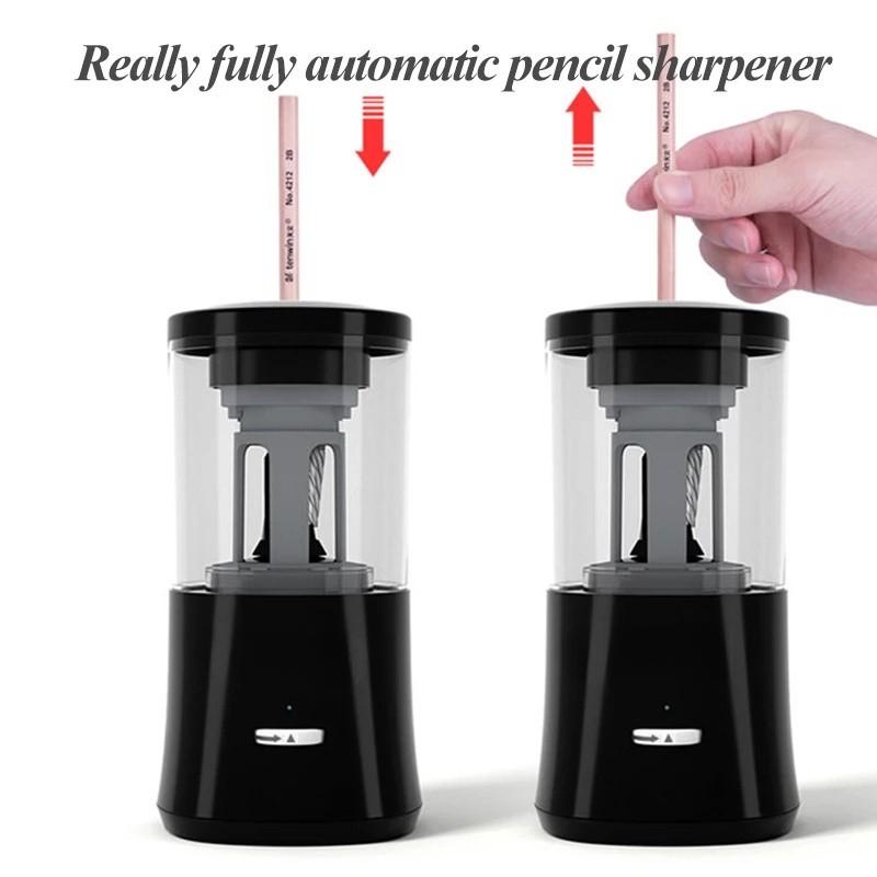 School Office Stationery Supply Portable Automatic Pencil Sharpener USB Rechargeable Electric Pencil Sharpener