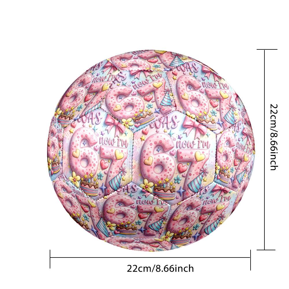 1pc Happy Th Birthday Soccer Ball Size 5,Suitable for Practice Matches/Training, Ideal for Indoor and Outdoor Sports. C63048