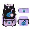 Animation Cartoon Printing High-Value Student School Bag Children'S Shoulder Backpack Pencil Bag Three-Piece Set