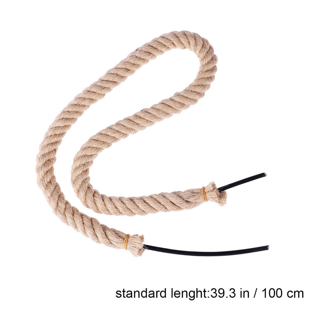 Vintage Braided Hemp Cord Electric Wire for Pendant Table Floor Wall Lamp DIY Lighting Cable Rope Light Wire Cord