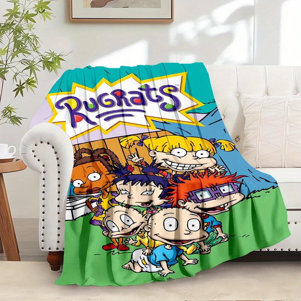 1pc Rugrats,babies,cartoonDigital Print Fleece Blanket - Contemporary Style, Suitable for All Seasons, Perfect for Home, Travel, or Camping
