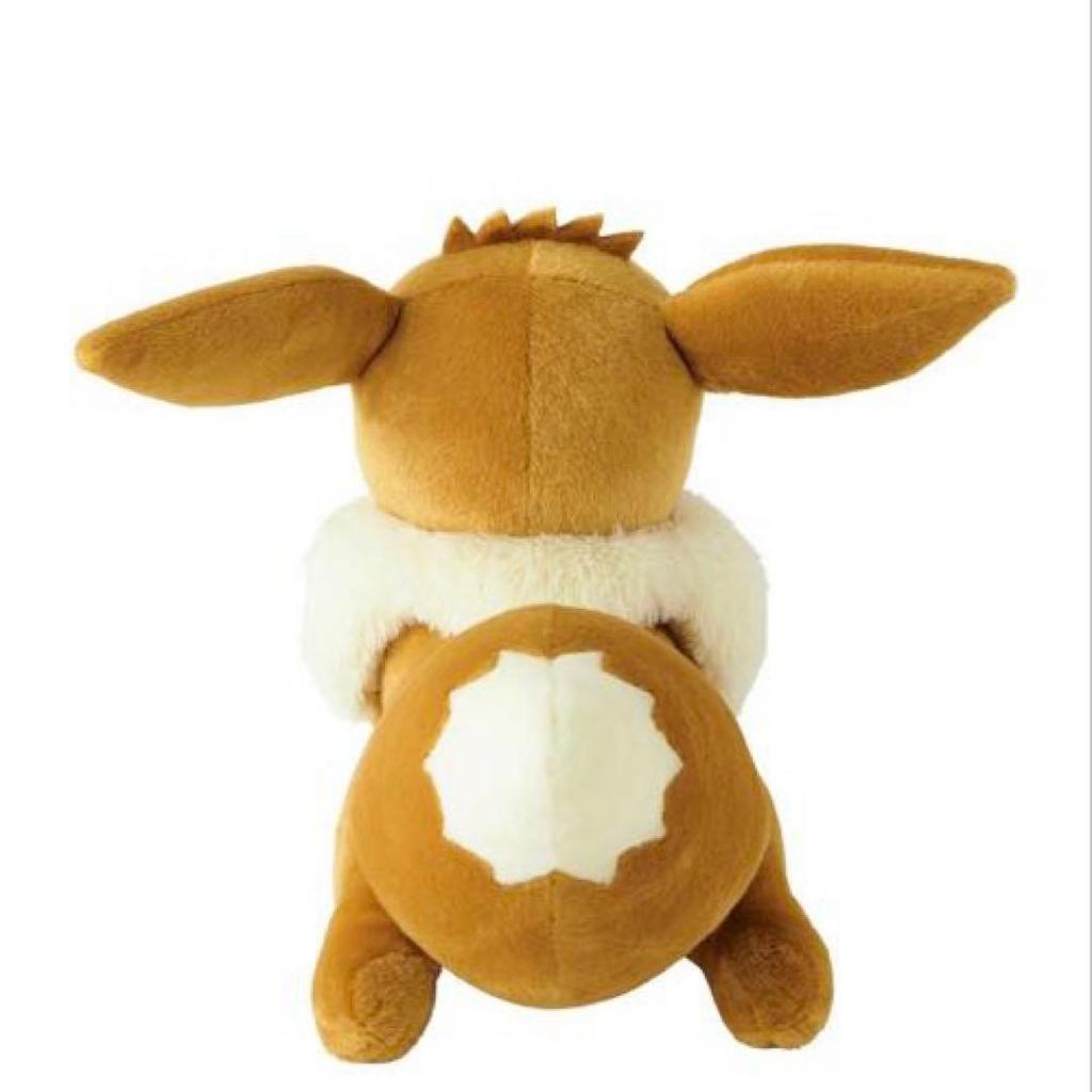 [USED] Birthday Box Plush Toy Life-Size Eevee Lying Down with Bonus Included Pokemon