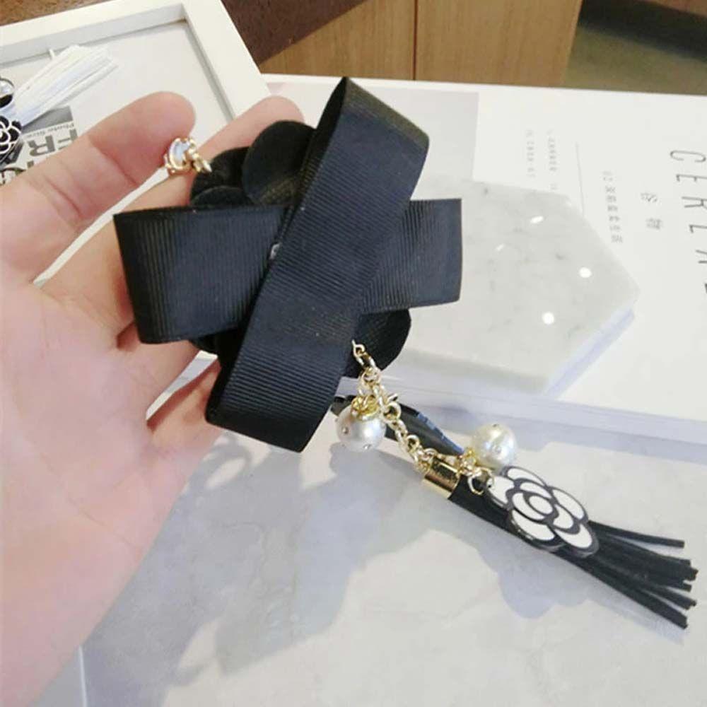 Car Key Ring Umbrella Gifts Bag Ornaments Flower Keyring Camellia Key Chain Bag Pendant Key Chain
