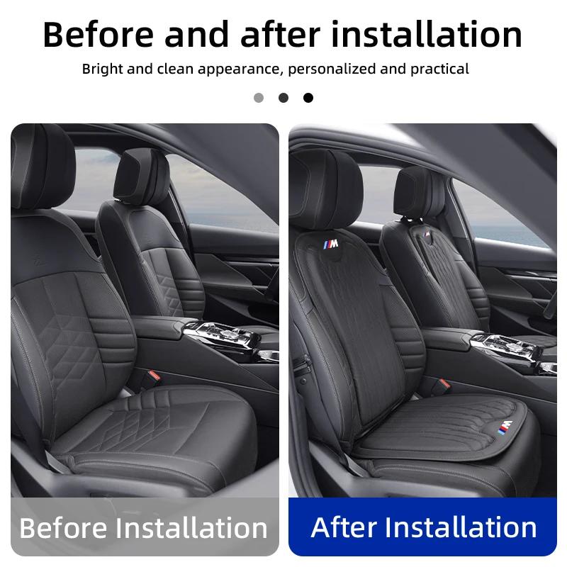 Car Sticker 2025 Hot Luxury Pu Leather Car Seat Cover Seat Back Anti Scratch Cushion Seat Cushion For BMW E46 E90 E60 F10 E39 F3
