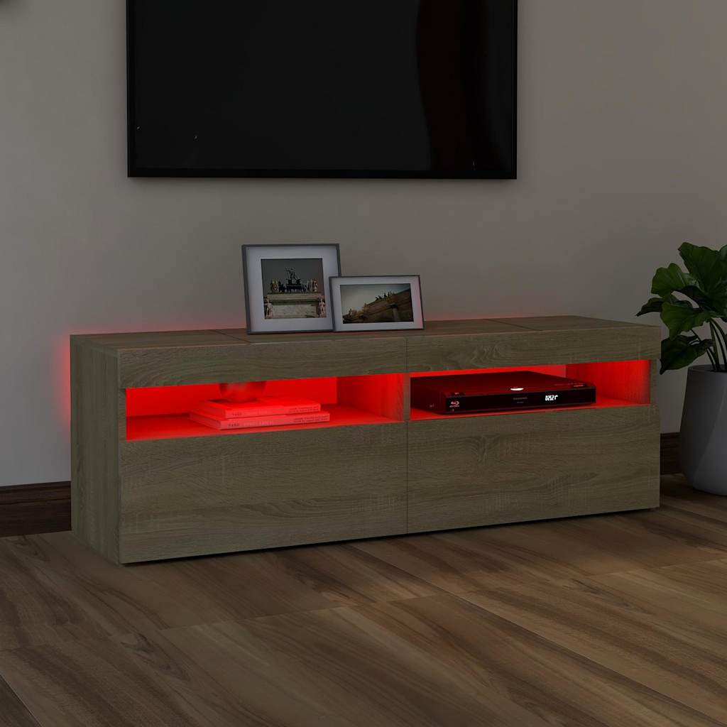 Moderne, Minimalistische TV-Schränke Mit LED-Beleuchtung Für Wohnzimmer Und Schlafzimmer, Aufbewahrungssideboards, 120x35x40 Cm