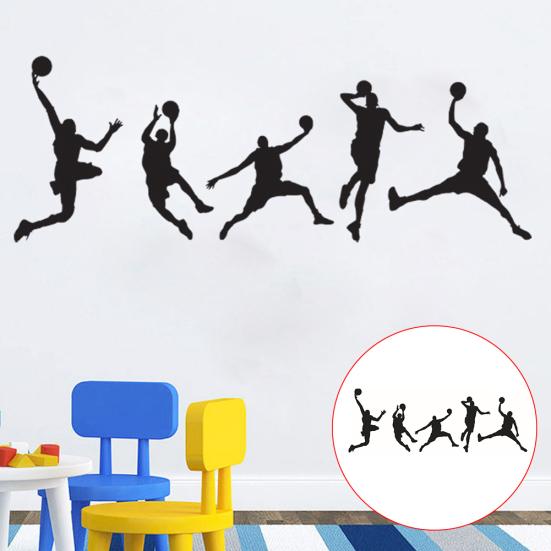 

Играть в баскетбол, человек, наклейка на стену, спальня, сделай сам, съемный стикер из ПВХ, настенный декор