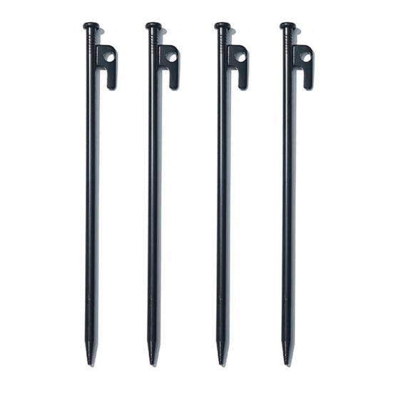 1/4/6Pcs 20/25/30/40CM Steel Tent Stake Heavy Duty Outdoor Hiking Camping Tent Tarp Canopy Windproof Ground Spike Nail Metal Tent Peg