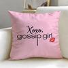 Classic TV Series Gossip Girls Cushion Cover Soft  EasyWash Pillow Case  Versatile for Couch Bed Travel and Office