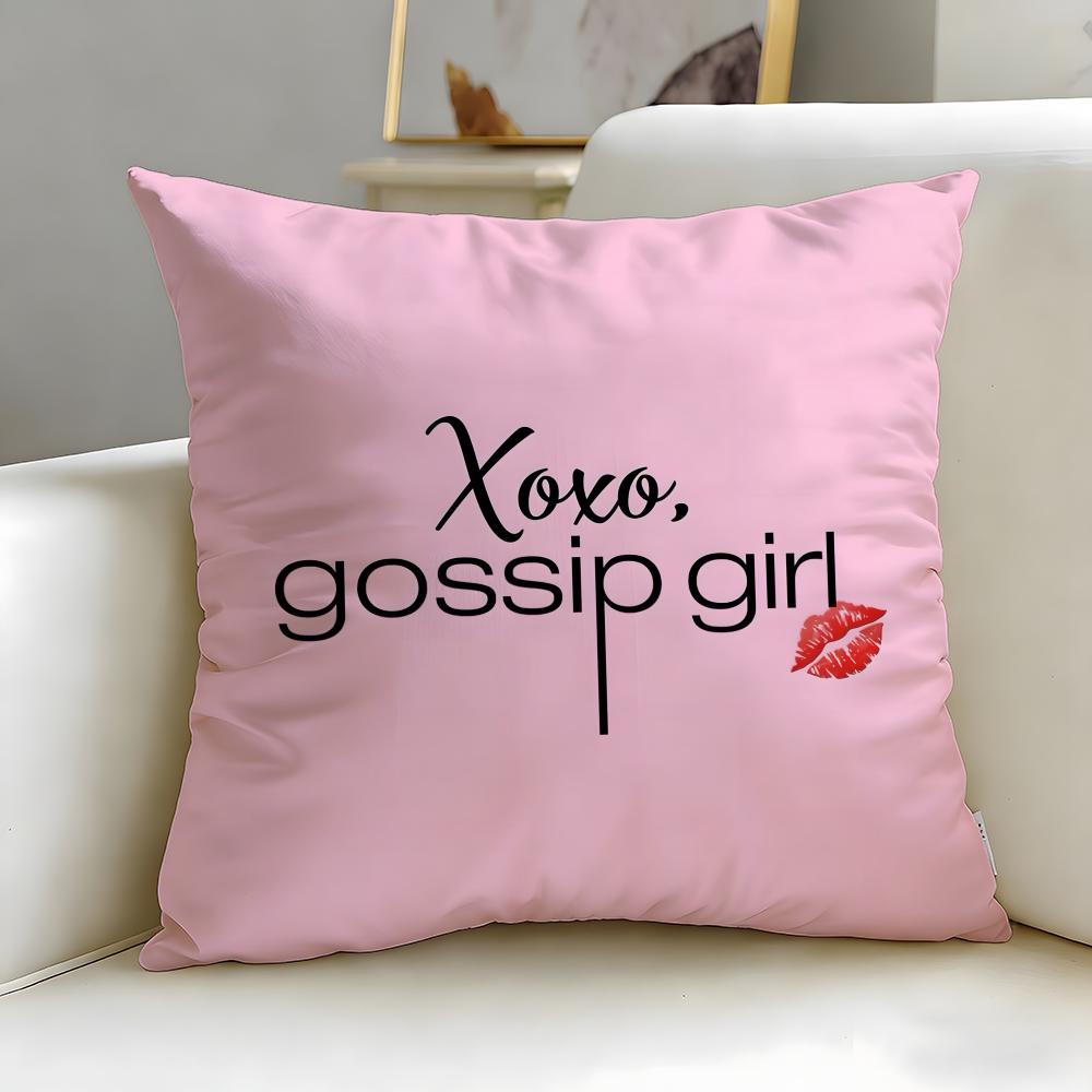 Classic TV Series Gossip Girls Cushion Cover Soft EasyWash Pillow Case Versatile for Couch Bed Travel and Office