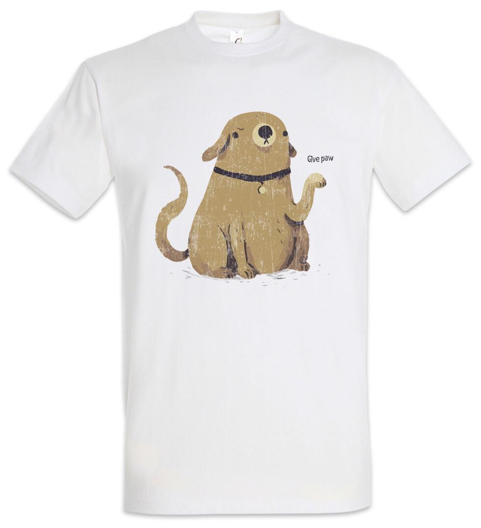 Give Paw T-Shirt Gesicht Toon Comic Dogs Dawg Fun Love Addicted Addiction 4XL