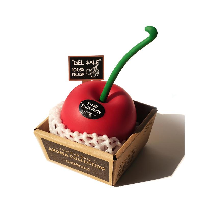 Red cherry fire free aromatherapy incense burner, fruit flavor solid balm. Home sachet, home aromatherapy, scented gift