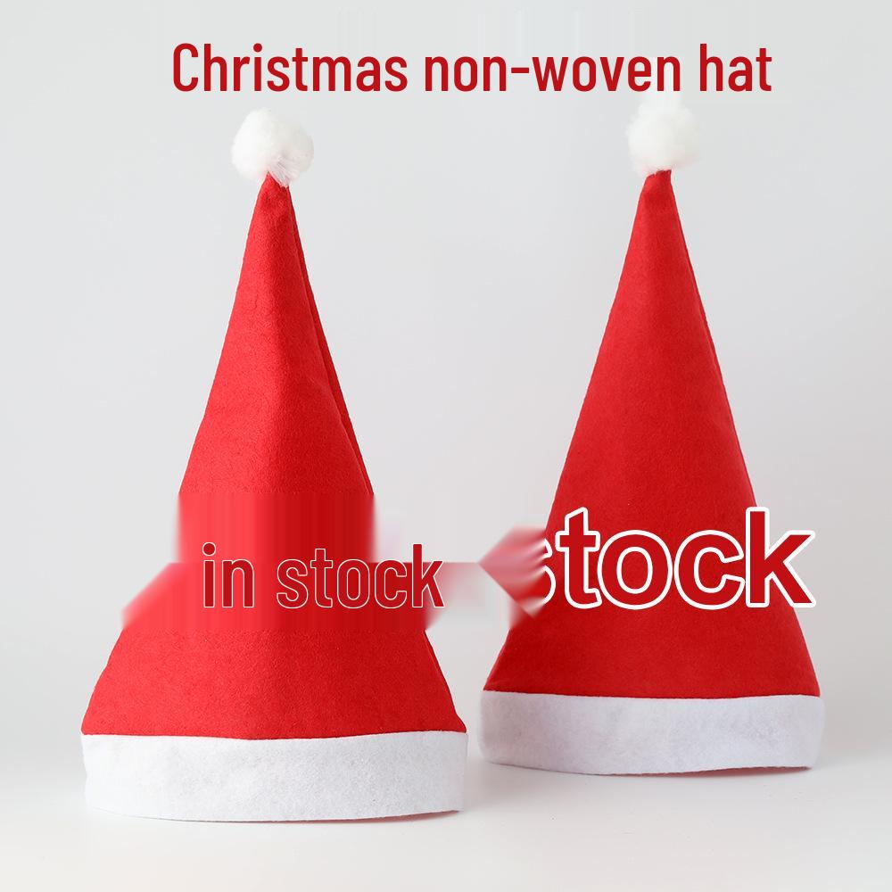 2025 Nejprodávanější červená čepice Santa Clause pro dospělé a děti – Netkaná textilie Vánoční party dekorace