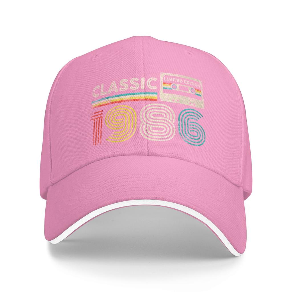 Classic 1986 Vintage 1986 Cassette Tape Sun Baseball Cap Spring Men Print Trucker Hat Quality Fashion Tennis Skate Snapback Cap