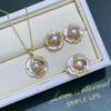Copper-Plated Gold Camellia Necklace with Micro-Set Pearl – Elegant, Non-Fading, High-End Accessory