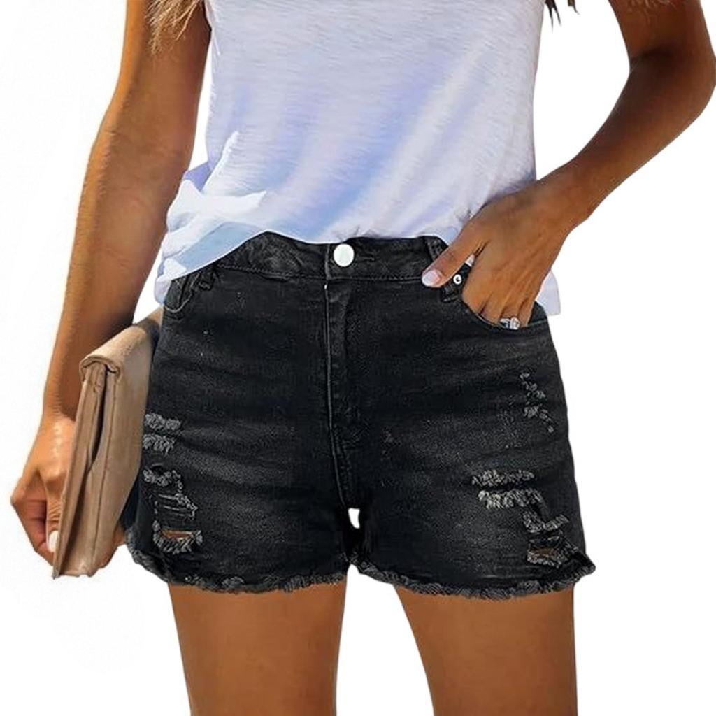 Women's Denim Classic Versatile High Waist Fashionable Shorts