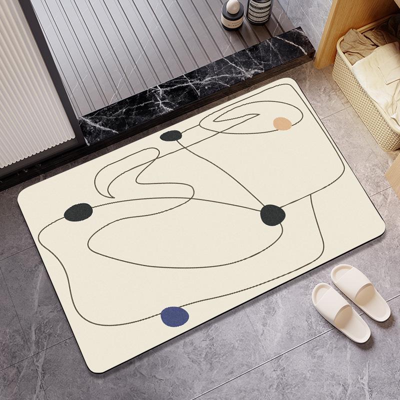 Japanese Diatom Mud Absorbent Non-Slip Quick-Dry Washable Floor Mat for Kitchen & Bathroom