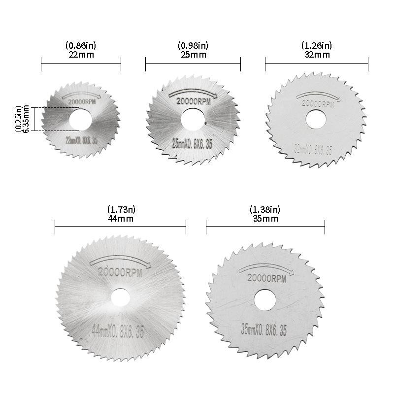 1Set High Speed Steel Circular Saw Blade Cutting Disc Rotating Drilling Tool Accessories For Wood Plastic And Aluminum