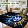 Crystal Velvet Square Rug Custom NameInter Milan Pattern Non Slip Home Floor Decor Rug
