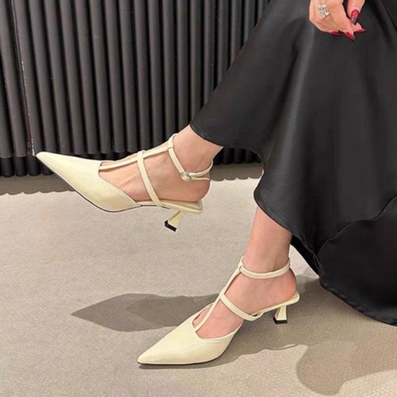 Fashion Women High Heeled Sandals Summer New Fashion Cross Strap Toe Cap Fashion Pointed Toe Sexy Luxury High Heeled Sandals Shoes