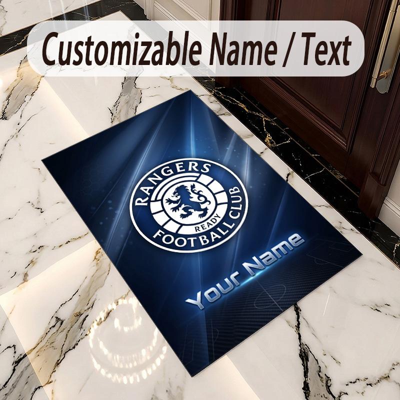 Crystal Velvet Rug Rangers FC Print Custom Name Text Floor Mat Home Decor